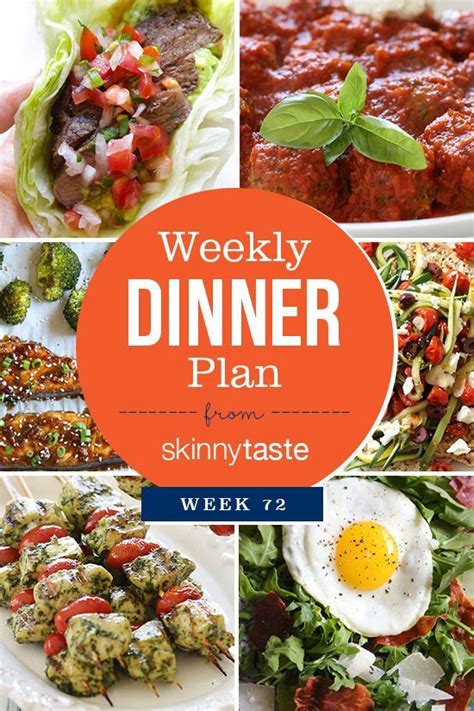 Skinnytaste Dinner Plan Week 72 Skinnytaste With Images Dinner