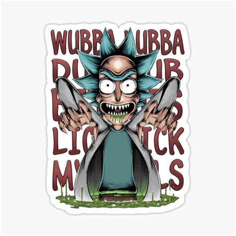 mad rick sanchez sticker for sale by simplet s redbubble