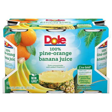 Dole Pineapple Orange Banana Juice Nutrition Facts Blog Dandk