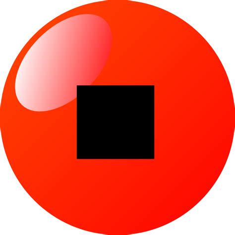 Stop Button Red Clip Art At Vector Clip Art