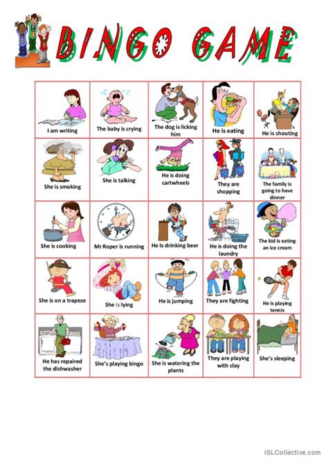 BINGO GAME English ESL Worksheets Pdf Doc