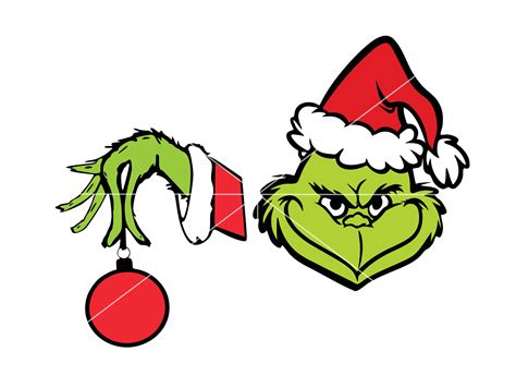 Grinch Ornamentchristmasgrinchsvgpngholiday Clipartgrinch Hand