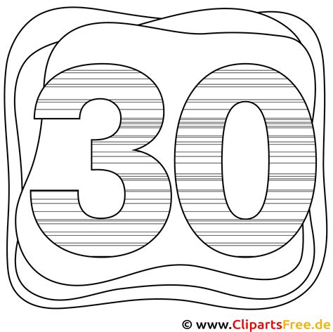 Coloriage Numéro 30 Pdf