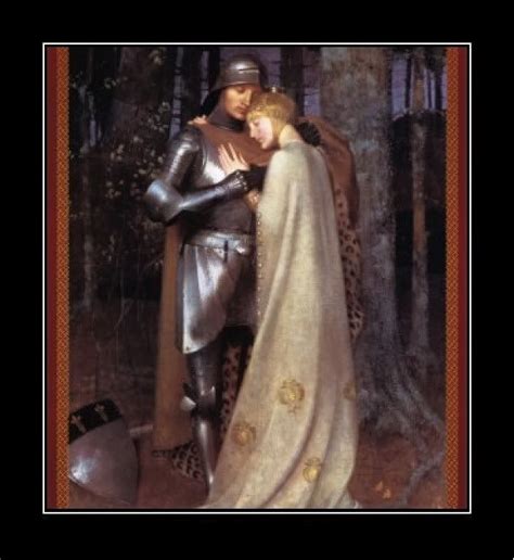 A Lady And Knight Together Pre Raphaelite Art Courtly Love Pre