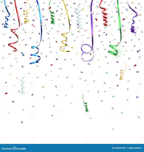 Celebration Background Template With Confetti And Stock Vector