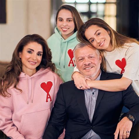Queen Rania And King Abdullah Of Jordan With Their Two Daughters