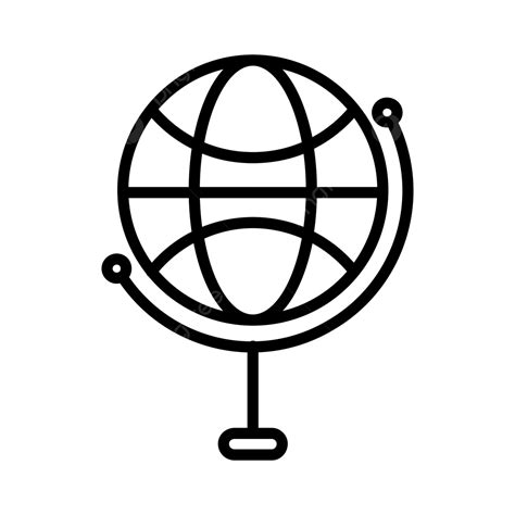 Ikon Garis Dunia Vektor Bumi Planet Bola Dunia Png Dan Vektor Dengan