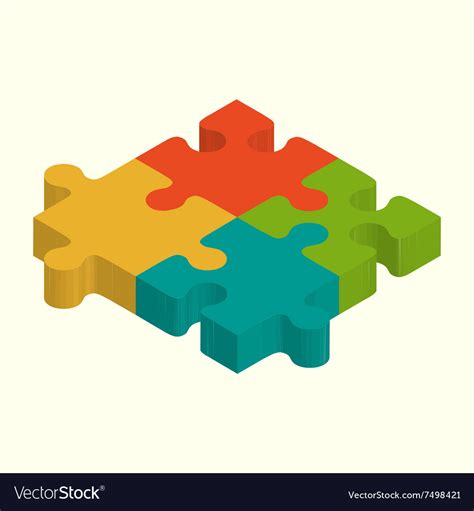 Puzzles 3d Logo Puzzle Design Puzzle Royalty Free Vector
