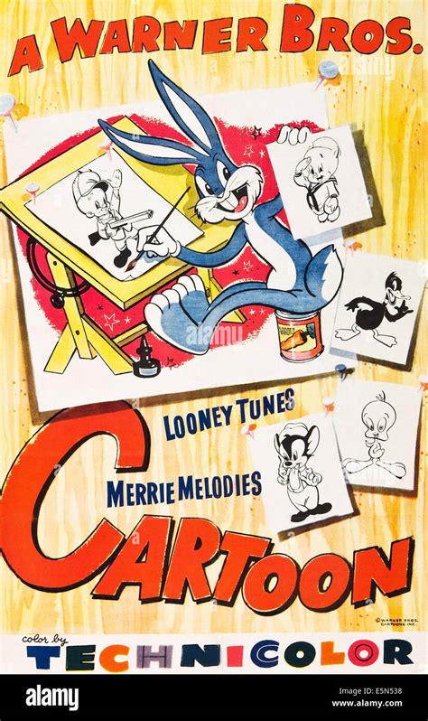 Warner Brothers Cartoon Von Links Elmer Fudd Bugs Bunny Daffy Duck
