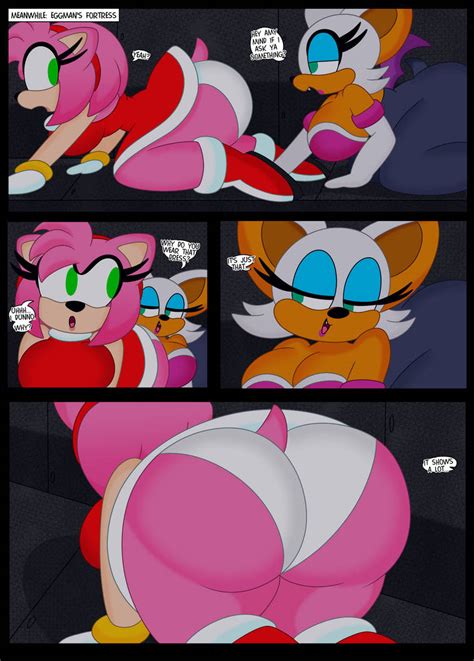 Rule 34 2girls 3barts Amy Rose Anthro Ass Ass Focus Breasts Cleavage