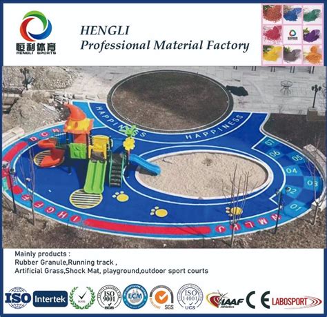 Running Track Usage EPDM Rubber Granules For Wet Pour Playground Surface China EPDM Rubber