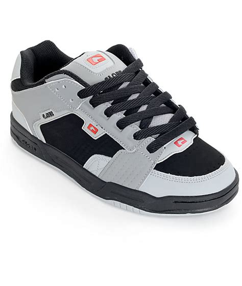 Globe Scribe Black Grey And Red Skate Shoes Zumiez