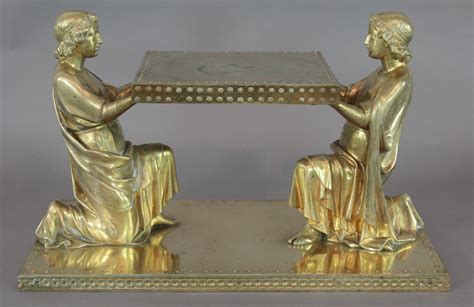 A Chertier Orf Vre Paris Pr Sentoir En Bronze Et Laiton Deux