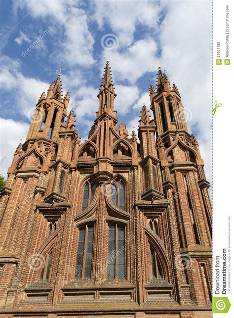 Red Brick Gothic Cathedral Stock Photo Image 57601185 Religion