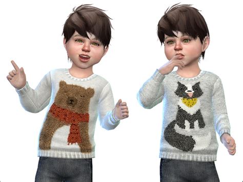 Sweater For Toddler Boys 02 By Little Things At Tsr Sims 4 Updates