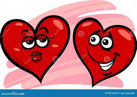 Hearts In Love Cartoon Illustration Stock Vector Illustration Of