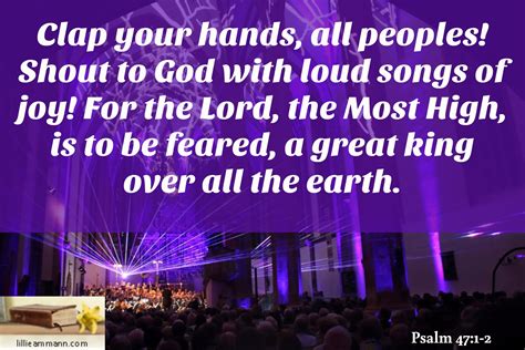 Psalm 471 2 Clap Your Hands All Peoples Shout To God With Loud