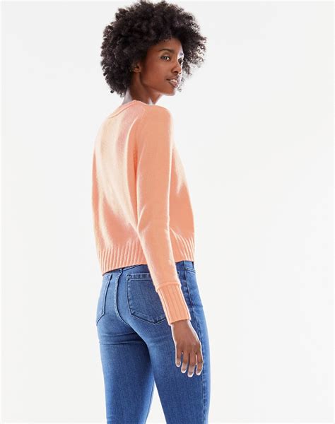 Peach Blush Cashmere Lofty Cropped Sweater Pure Collection