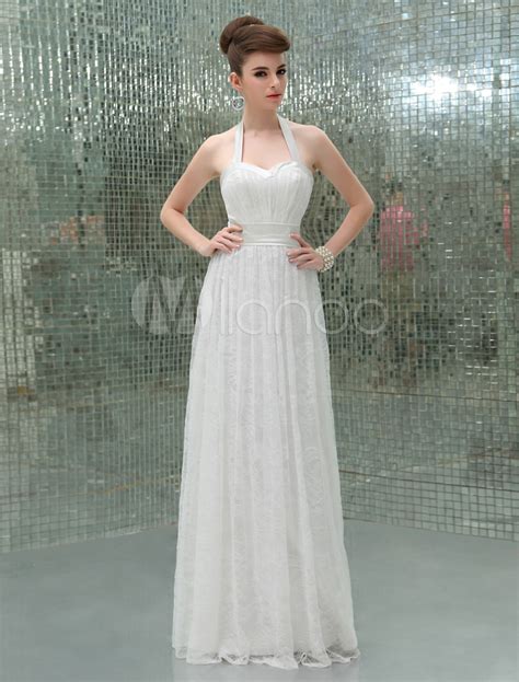 See more ideas about wedding dresses, bridal gowns, wedding gowns. Ivory A-line Halter Halter Zipper Lace Fashion Bridal ...