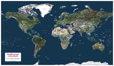 Large Scale Satellite Map Of The World World Mapsland Maps Of The World