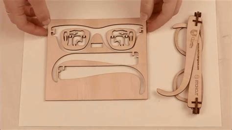 Laser Cut Wooden Hinged Glasses Youtube