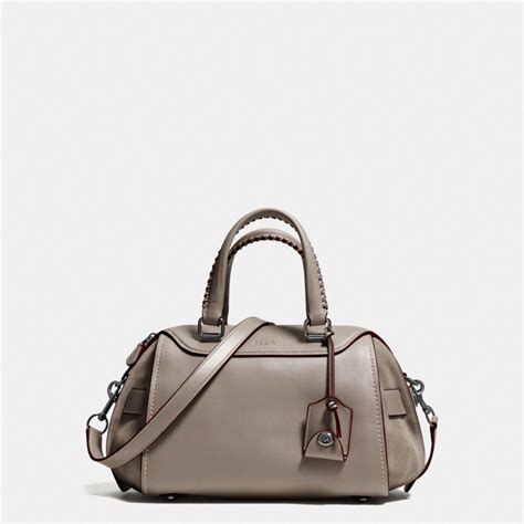 Ace Satchel In Glovetanned Leather And Suede Coach