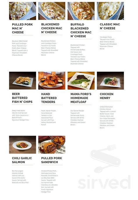 List Of Fords Garage Menu With Prices With New Ideas Car Picture