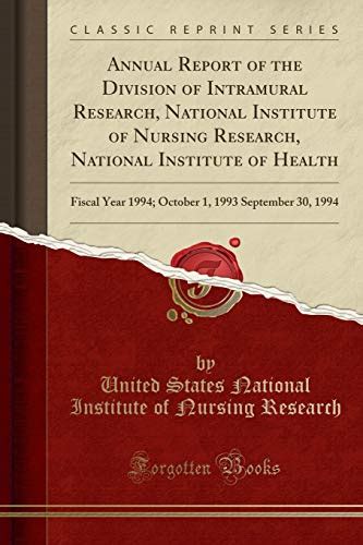 Annual Report Of The Division Of Intramural Research National