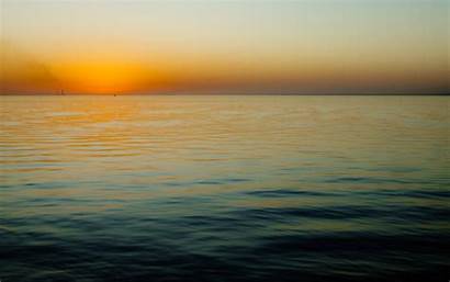 Sunset Water Sea Calm Wallpapers Wide Nature