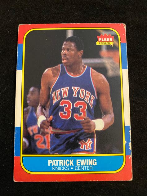 Own a patrick ewing autographed jersey, signed basketball and other great patrick ewing collectibles. Lot - (VGEX) 1986 Fleer Patrick Ewing Rookie #32 Basketball Card - HOF - New York Yankees