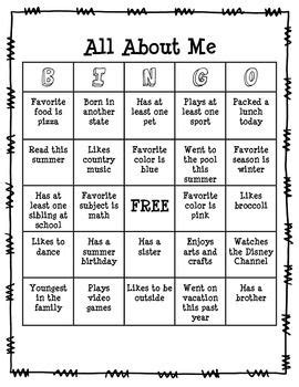 Check out this list of fun question games to play with friends. All About Me BINGO (With images) | Get to know you ...