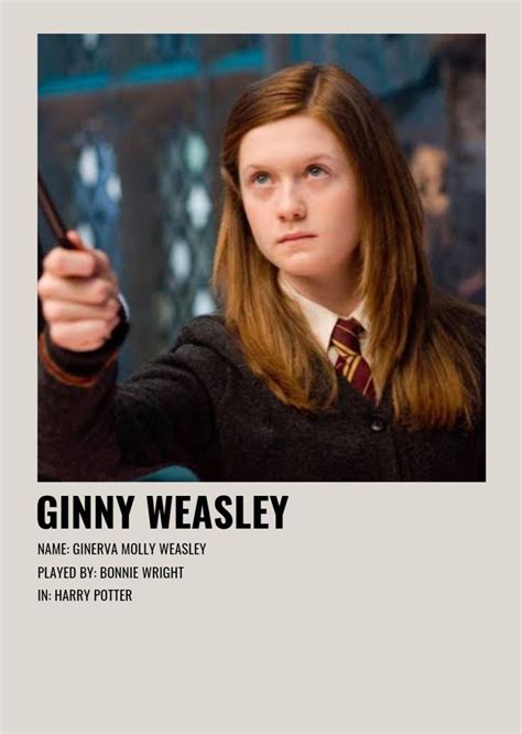 Ginny Weasley Polaroid Poster Bonnie Wright Harry Potter Cards