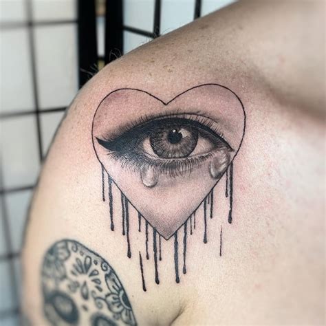 Crying Heart Done Today By Me Olivia Hartranft At Boston Tattoo