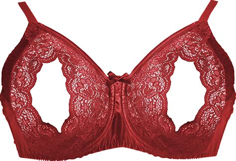 Empire Intimates Lace Peek A Boo Bra Open Cup Bare Breasts Nipples
