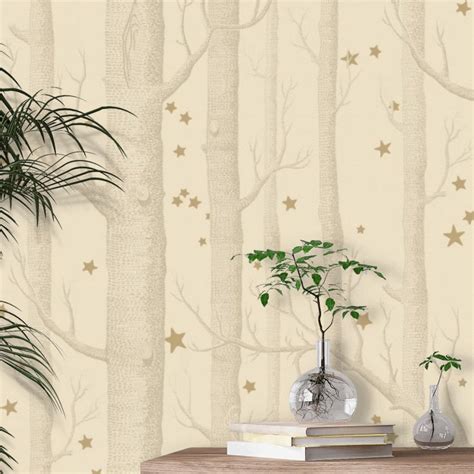 Woods And Stars Wallpaper Buff And Gold By Cole And Son 10311049