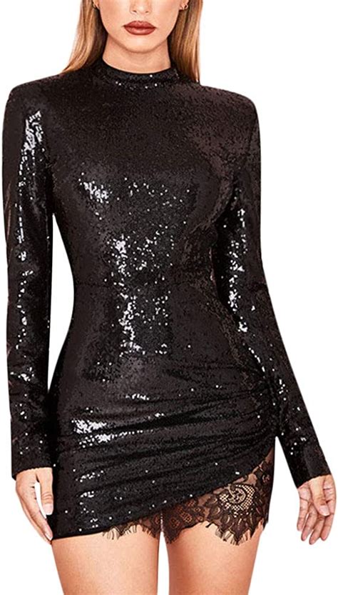 Jesffer Vintage Prom Dresses Womens Sparkle Glitzy Glam Sequin Long