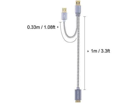 External Hard Drive Cord Cablecreation Usb To Micro Usb Y Cable With Usb Charge Cord
