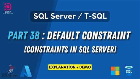 Default Constraint SQL Server Set A Default Value For A Column YouTube