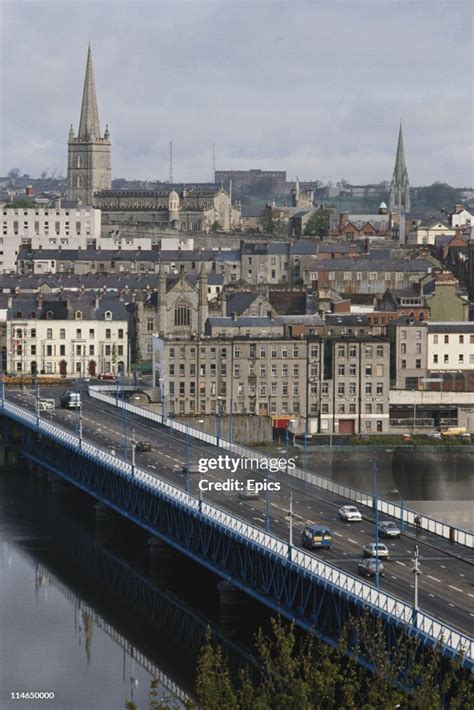 A General View Of Craigavon Bridge And The City Of Londonderry Which