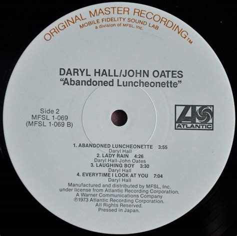 Daryl Hall And John Oates ‎ Abandoned Luncheonette Audiophile