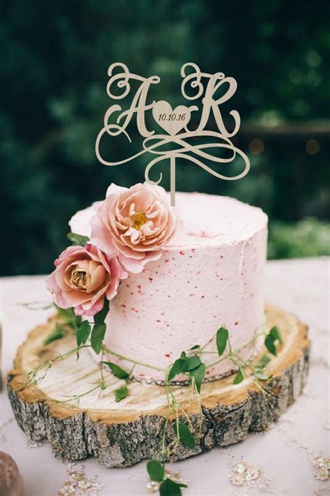 Wedding Cake Topper Initials Cake Topper Names
