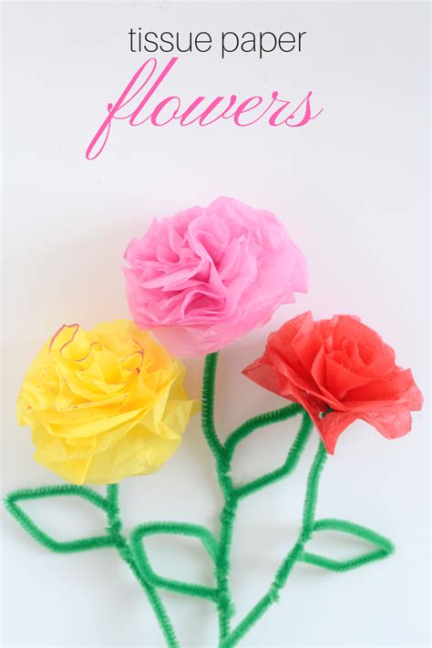 You can make them smaller or larger depending on your desired look and the space you have to decorate. DIY Tissue Paper Flowers