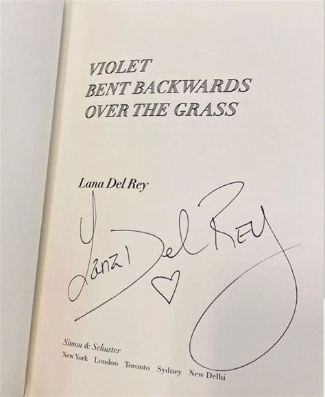 Violet Bent Backwards Over The Grass Signed Lana Del Ray Lana Del Rey