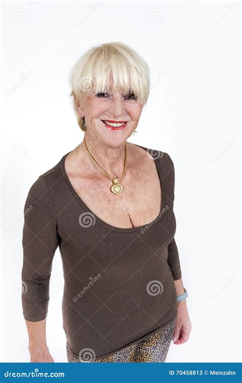 Attractive Senior Woman Stock Image Image Of Blonde 70458813