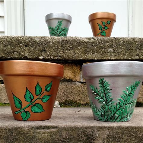 Painted Plant Pots Painted Terra Cotta Pots Painted Flower Pots