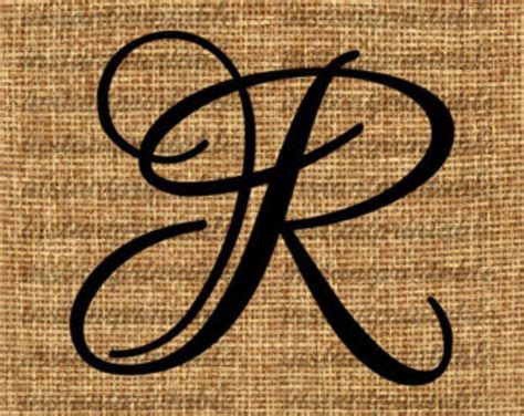 Monogram Initial Letter R Letter Clip Art Letter Decal Download