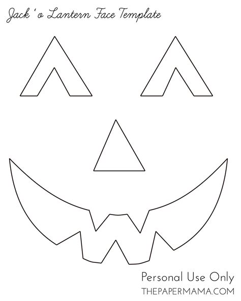 Free Printable Easy Funny Jack O Lantern Face Stencils Patterns Jack