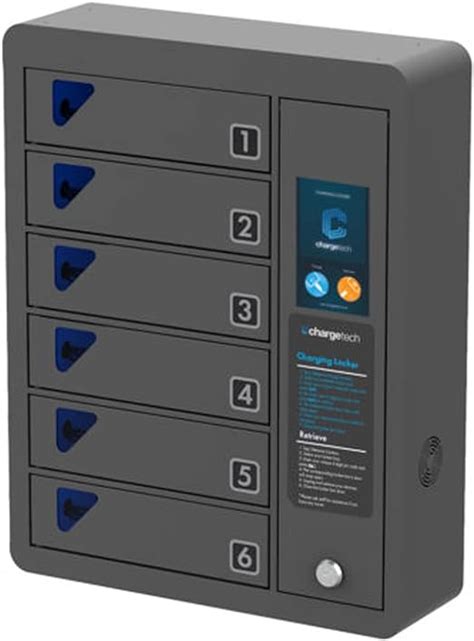 Chargetech Cell Phone Charging Station Locker W6 Digital