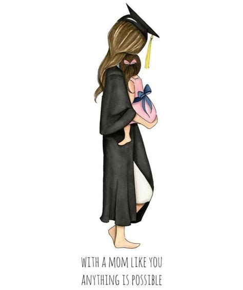 Graduation Mom Mothers Day Card Mothers Day Greeting Card Mother