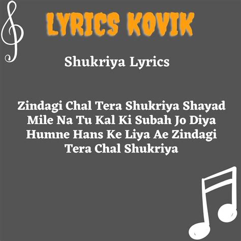 Shukriya Lyrics Kk Jubin Nautiyal In 2020 Lyrics Bollywood Songs Songs